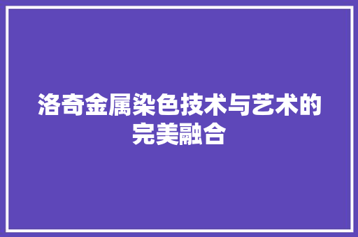 洛奇金属染色技术与艺术的完美融合