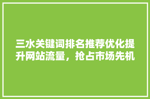 三水关键词排名推荐优化提升网站流量，抢占市场先机